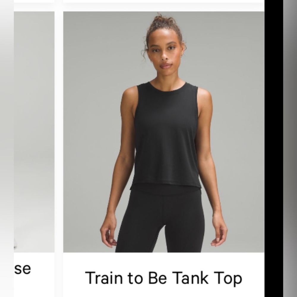 Lululemon Train to Be Tank black Size 14